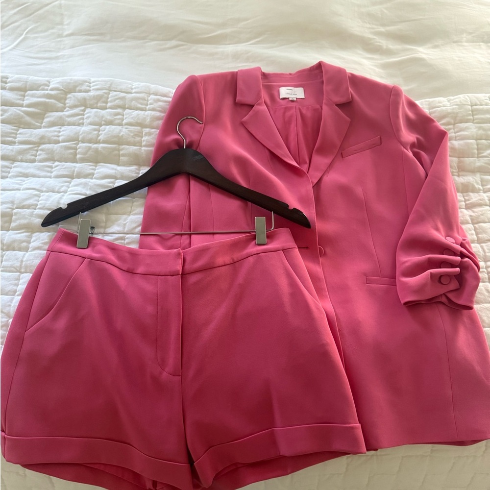 Cinq a Sept Pink Blazer and Shorts Set